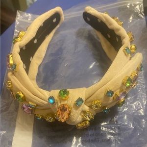 Lele Sadoughi Veronica Bow Pastel latte headband